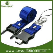 Lanyard promocional da amostra livre do costume para o usb / key